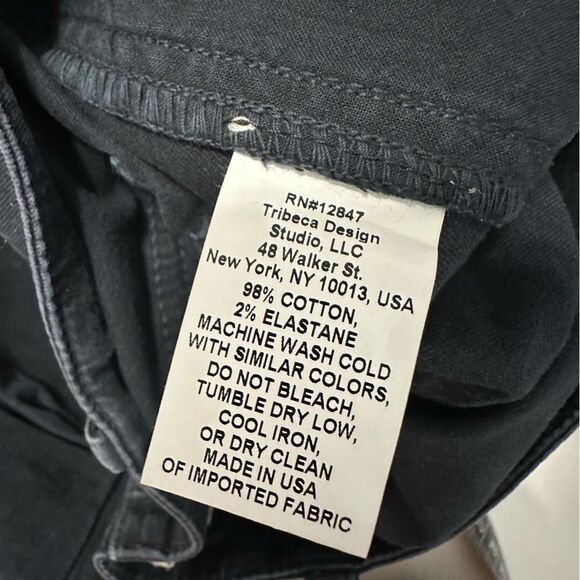 Nili Lotan French Military Pants Size 2 Cargo Jogger Black Cotton Zip Ankles - Picture 10 of 14